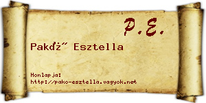 Pakó Esztella névjegykártya